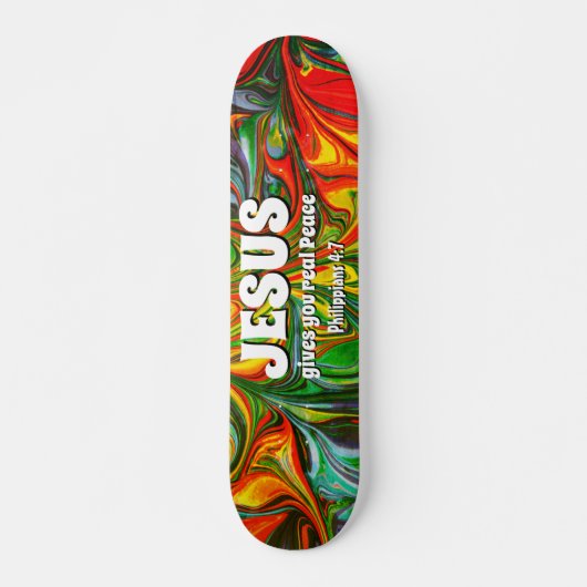 JESUS BIEDT Christelijk REAL PEACE Skateboard (Voorkant)