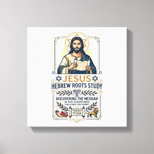 Jesus Bijbel Talen Hebreeuws Grieks Nerd Shirt Fai Canvas Afdruk