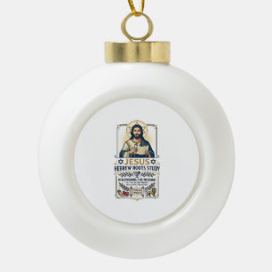 Jesus Bijbel Talen Hebreeuws Grieks Nerd Shirt Fai Keramische Bal Ornament