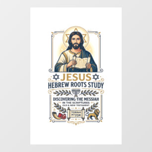 Jesus Bijbel Talen Hebreeuws Grieks Nerd Shirt Fai Raamsticker