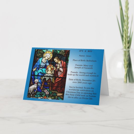 Jesus Birth Announcement Feestdagen Kaart (Voorkant)