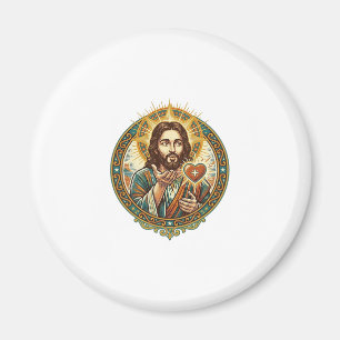 Jesus Blaast Kus Rode Hart Like Knop Humor_1 Magneet