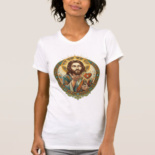 Jesus Blaast Kus Rode Hart Like Knop Humor_1 T-shirt