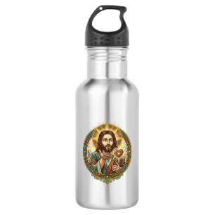 Jesus Blaast Kus Rode Hart Like Knop Humor_1 Waterfles