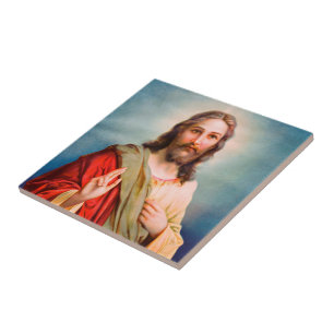 Jesus Blessing Divine Mercy katholieke thuisdecor Tegeltje