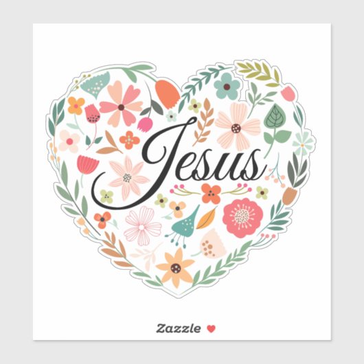 Jesus Boho Christelijk Hart Motief Inspirerend Sticker (Vel)