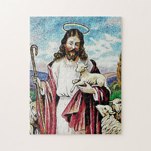 JÉSUS BON SHEPHERD CHRISTIAN JIGSAW PUZZLES