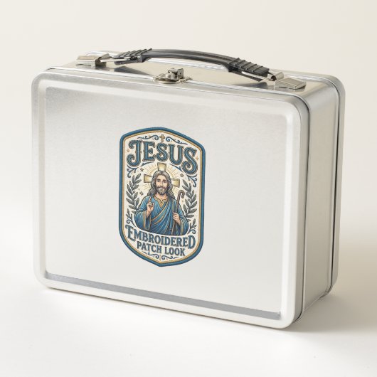 Jesus Borduurpatch Kijk Jezus Geborduurde Patch (Voorkant)