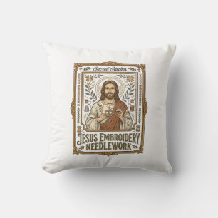 Jesus Borduurwerk Jezus Borduurnaald Kussen