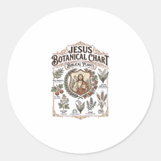 Jesus Botanische Grafiek Bijbelse Planten Jezus Bo Ronde Sticker