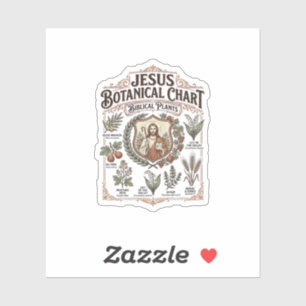 Jesus botanische kaart Bijbelse planten Jesus Bota Sticker