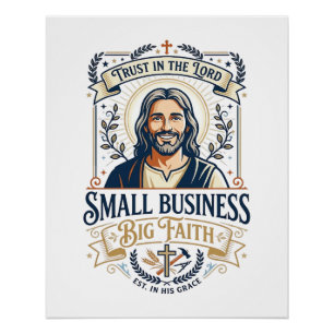 Jesus Boutique Eigenaar Kleine Zakelijke T-Shirt C Perfect Poster