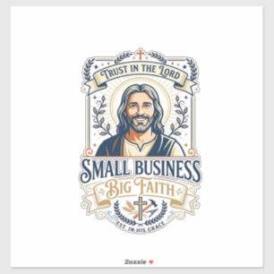 Jesus Boutique Eigenaar Kleine Zakelijke T-Shirt C Sticker
