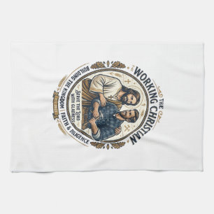 Jesus Bouwvakker T-shirt Christelijke Grafiek_ Theedoek