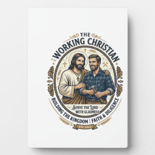 Jesus Bouwvakkerstrui Christelijke Grafiek_ Fotoplaat