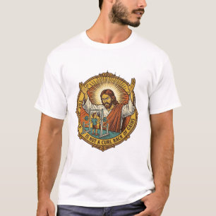 Jesus Boze Biceps Curls Squat Rack Gym Ergernis H T-shirt