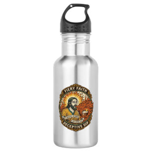 Jesus Brandende Mond Super Scherp Feest Dip Humor_ Waterfles