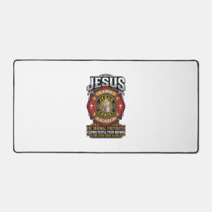 Jesus Brandweerman Vintage Christelijk Geloof T-sh Bureaumat