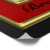 Jesus Breaking Bread Red Lijst Poster (Hoek)