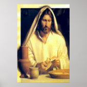 Jesus Breaking Bread Vintage poster (Voorkant)