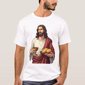 Jesus Brood Wijn Vintage Gravure T-shirt 2
