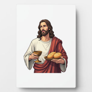 Jesus Brood Wijn Vintage Gravure T-shirt 2 Fotoplaat