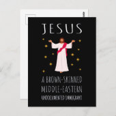 Jesus Brown-skinned ongedocumenteerde immigrant I Briefkaart (Voorkant / Achterkant)