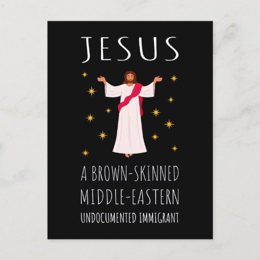 Jesus Brown-skinned ongedocumenteerde immigrant I Briefkaart (Voorkant)