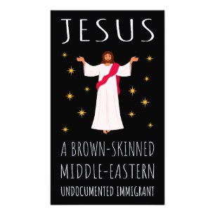 Jesus Brown-skinned ongedocumenteerde immigrant I Foto Afdruk