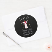 Jesus Brown-skinned ongedocumenteerde immigrant I Ronde Sticker (Envelop)
