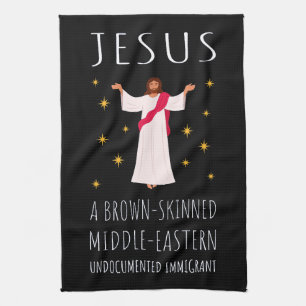 Jesus Brown-skinned ongedocumenteerde immigrant I Theedoek