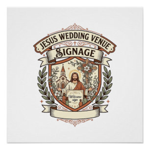 Jesus Bruiloft Locatie Bord Jesus Bruiloft Locatie Perfect Poster