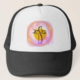 Jesus Bubble Trucker Hat Trucker Pet