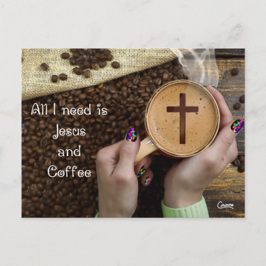 Jesus & Café - Carte postale (Devant)