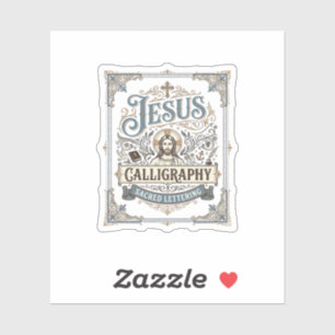 Jesus-calligrafie Heilige lettertypografie Jezus C Sticker