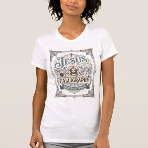 Jesus-calligrafie Heilige lettertypografie Jezus C T-shirt