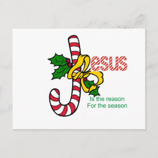 Jesus Candy Cane Briefkaart