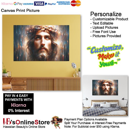 Jesus Canvas Afbeelding Afdruk