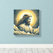 jesus canvas afdruk (Insitu (Houten vloer))