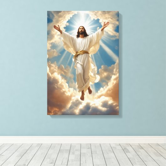 "Jesus Canvas Wall Art - Inspirerend Religious D (Insitu (Houten vloer))