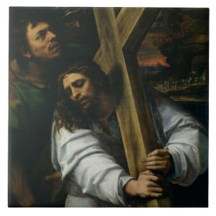 Jesus Carrying the Cross, c.1535 (olie op het pane Tegeltje