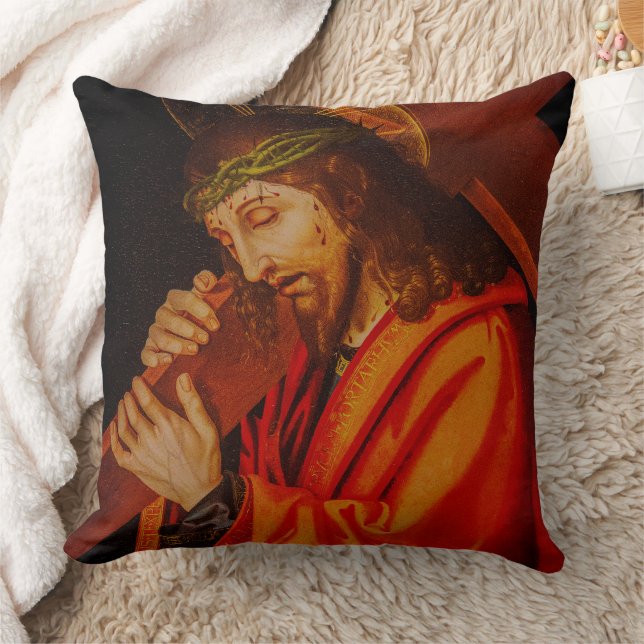 Jesus carrying the cross pillow kussen (Deken)