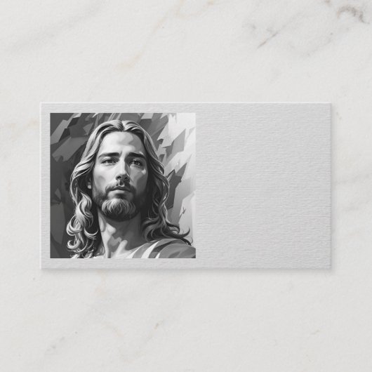 Jésus Cartes de visite noirs et blancs (Devant)