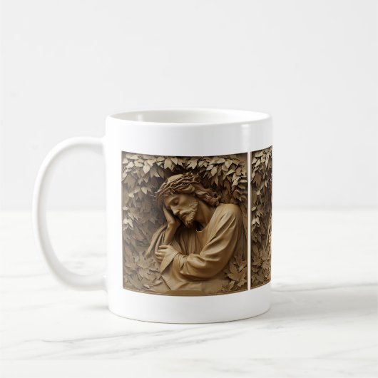 Jesus Carving Mok (Links)