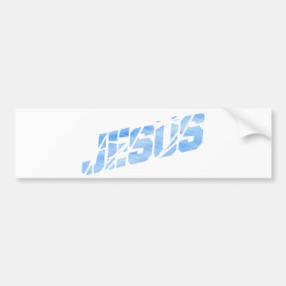 Jesus cassé bleu clair bumpersticker