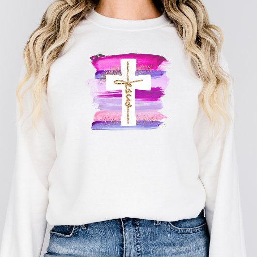 Jésus Chemise Brush frappe Sweatshirt chrétien