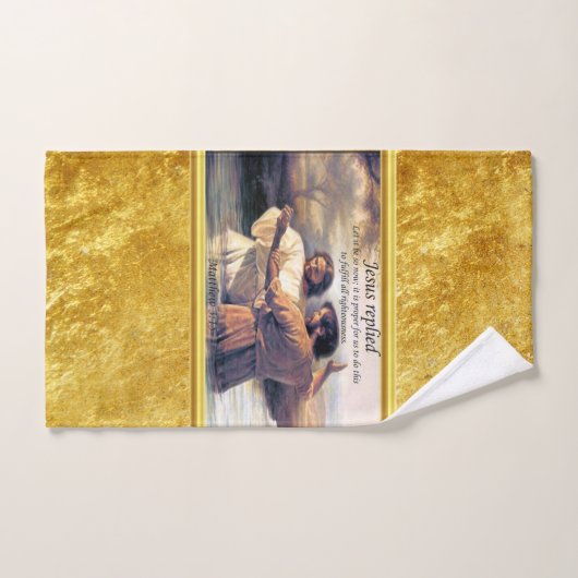 Jésus Christ Baptême image un (Serviette à main)