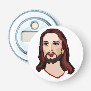 JESUS CHRIST BUTTON FLESOPENER