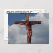 Jésus Christ crucifié sur la croix photo de carte (Devant / Derrière)