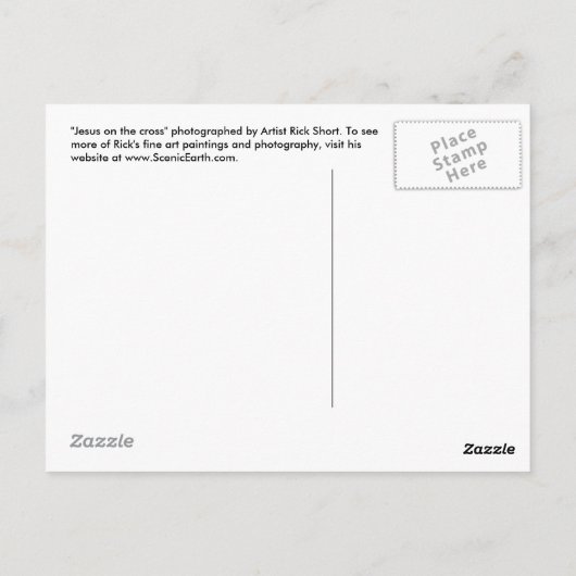 Jésus Christ crucifié sur la croix photo de carte (Dos)